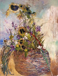 Sunflower and Iris