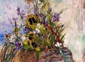Sunflowers and Iris