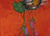 Sunflower on Crimson #1